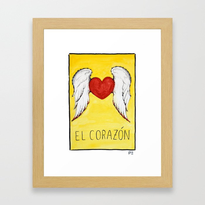El Corazón Framed Art Print
