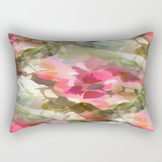 Floral Design Rectangular Pillow