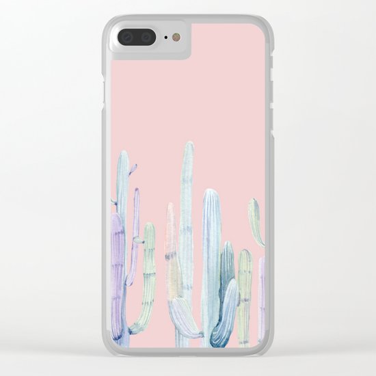 Cactus love Clear iPhone Case