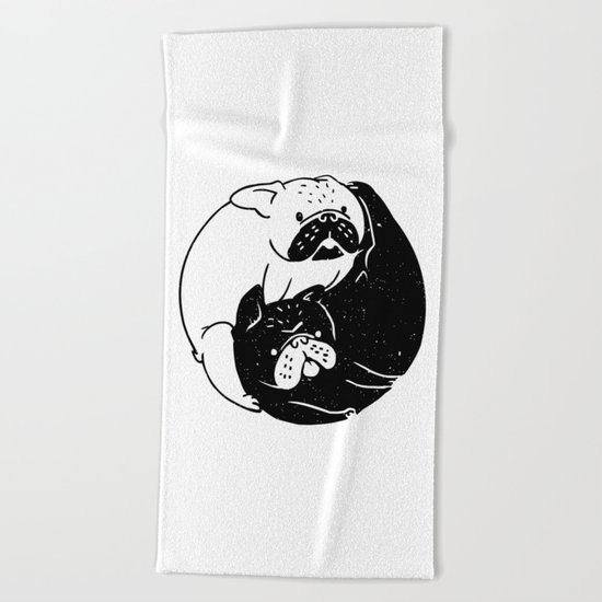 The Tao of French Bulldog Beach Towel