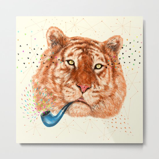 TIGER CRY I Metal Print
