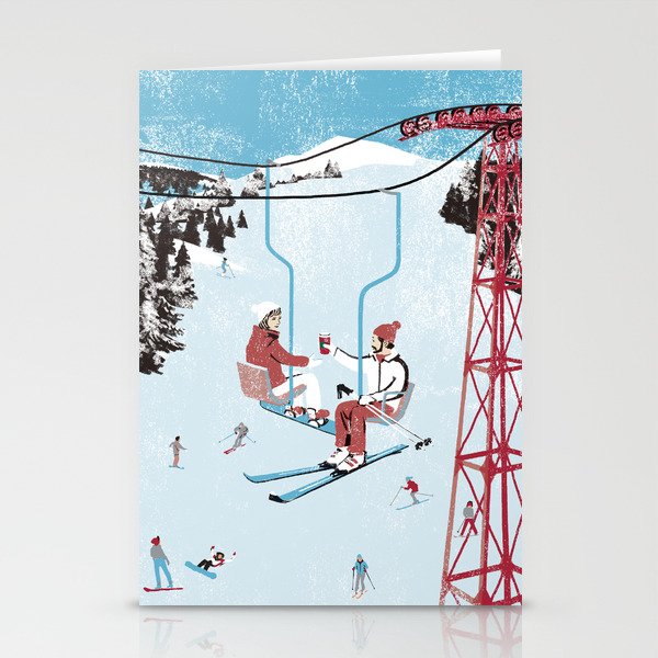 Ski Lift Stationery Cards
