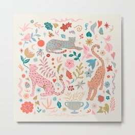 Boho Jungle Metal Print | Insect, Bohemian, Leopard, Panther, Animal, Painting, Digital, Moon, Cheetah, Flower 