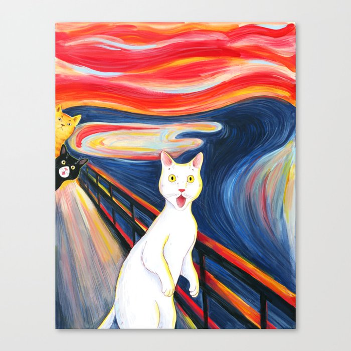 Cat surprise Canvas Print
