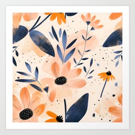 Sunlit Florals: A Cheerful Dance Art Print