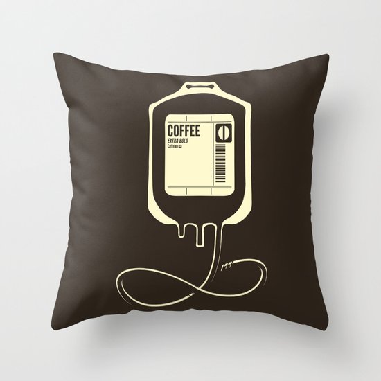 Coffee Transfusion Throw Pillow