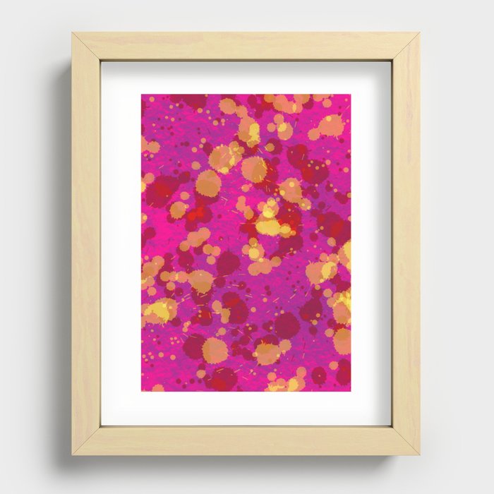 Pink + Gold Recessed Framed Print