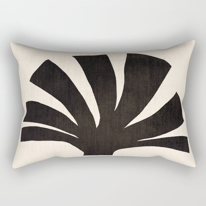 Cut-out Palm - black Rectangular Pillow