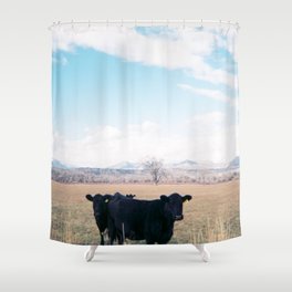 Cow Line Shower Curtain