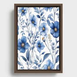 Flowers-petals-plants Framed Canvas