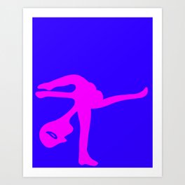 Flexible Contemporary Groovy Hermafrodite Dancer Art Print