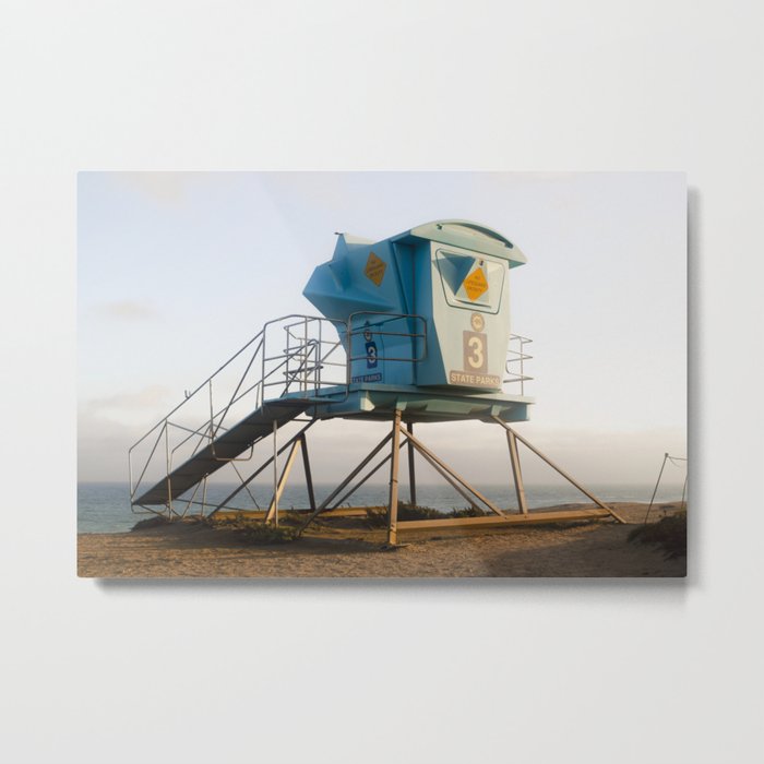 Malibu California Lifeguard Tower Metal Print