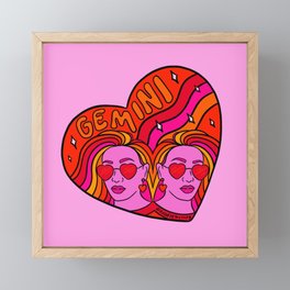 Gemini Valentine Framed Mini Art Print