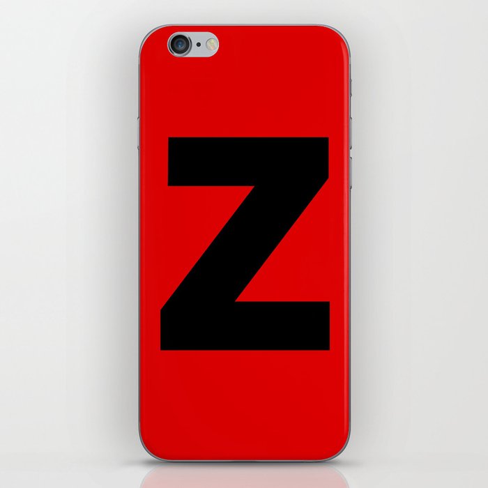 letter Z (Black & Red) iPhone Skin