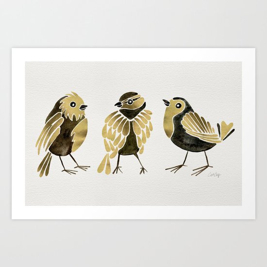 24-Karat Goldfinches Art Print