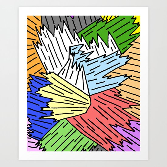 Color Shards Art Print