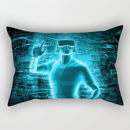 Virtual Reality User Rectangular Pillow