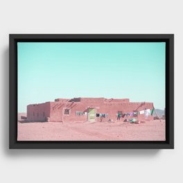 Moroccan Home in Pink Framed Canvas