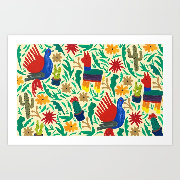 Mexico-Inspired Pattern Art Print