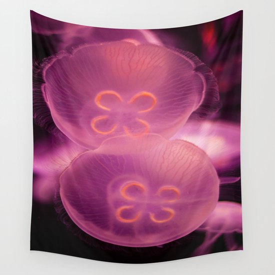 Pink Wall Tapestry pink moon jellyfish wall tapestrykristen | society6 Pink Wall Tapestry pink moon jellyfish wall tapestrykristen | society6