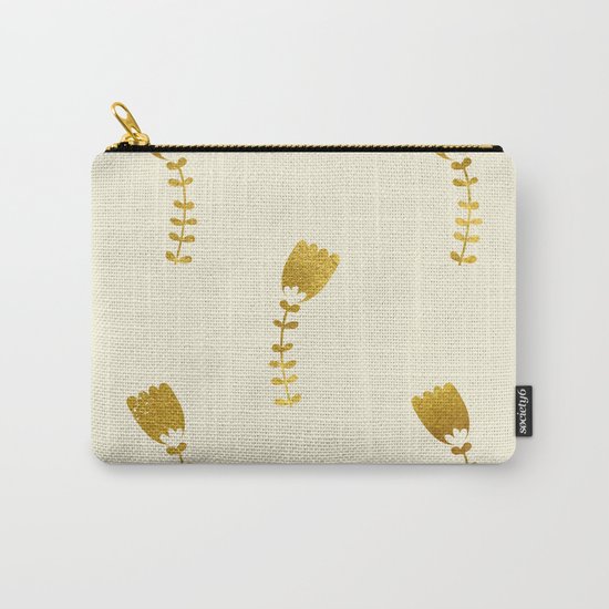 Cream Gold Foil 03 Carry-All Pouch