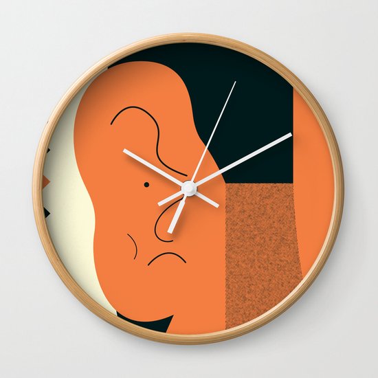 Angry talking makes the ear cranky Wall Clock