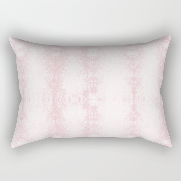 Shibori organic striped - cotton candy pink Rectangular Pillow