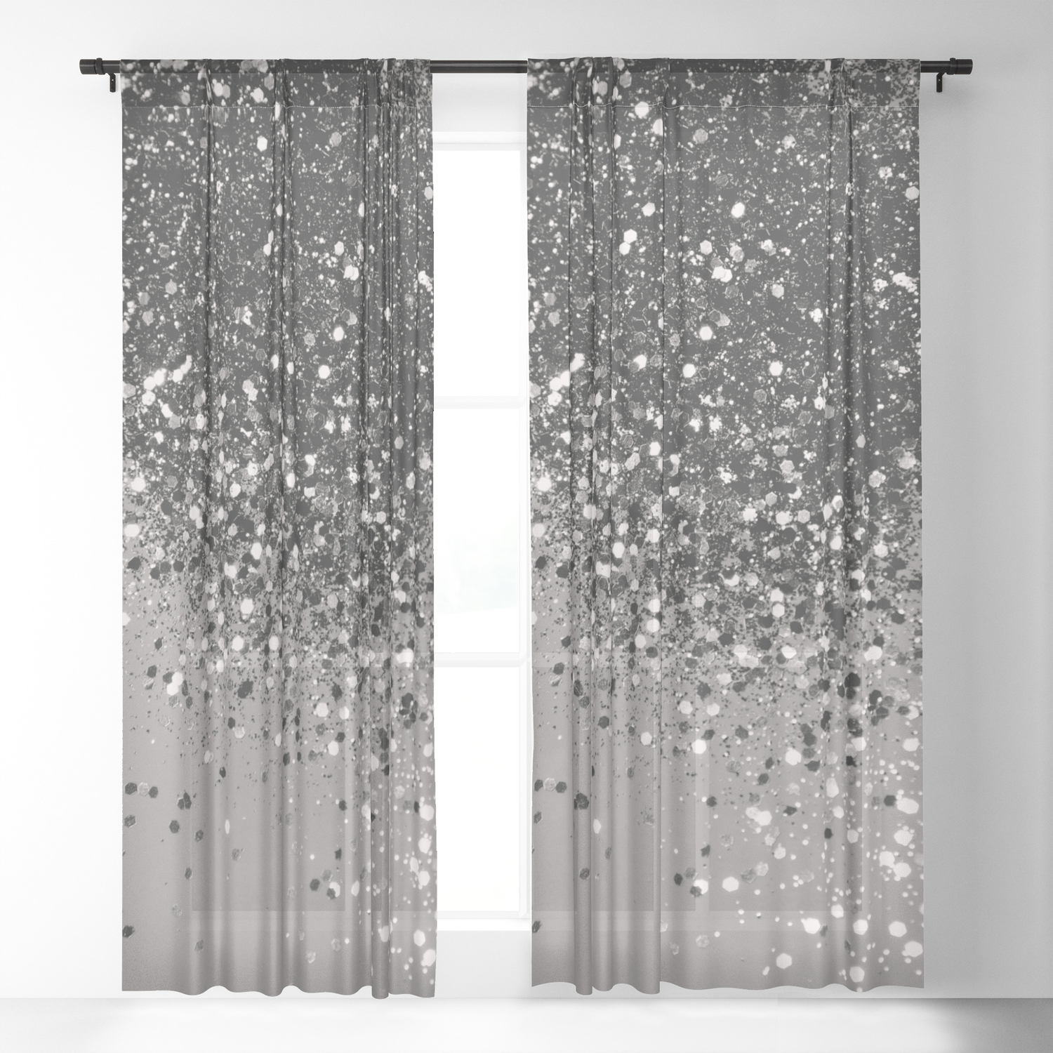silver curtains