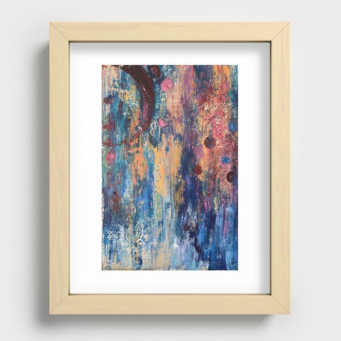 dysphoria , abstract painting Recessed Framed Print