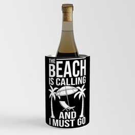 Retirement Beach Retired Summer Waves Party Wine Chiller