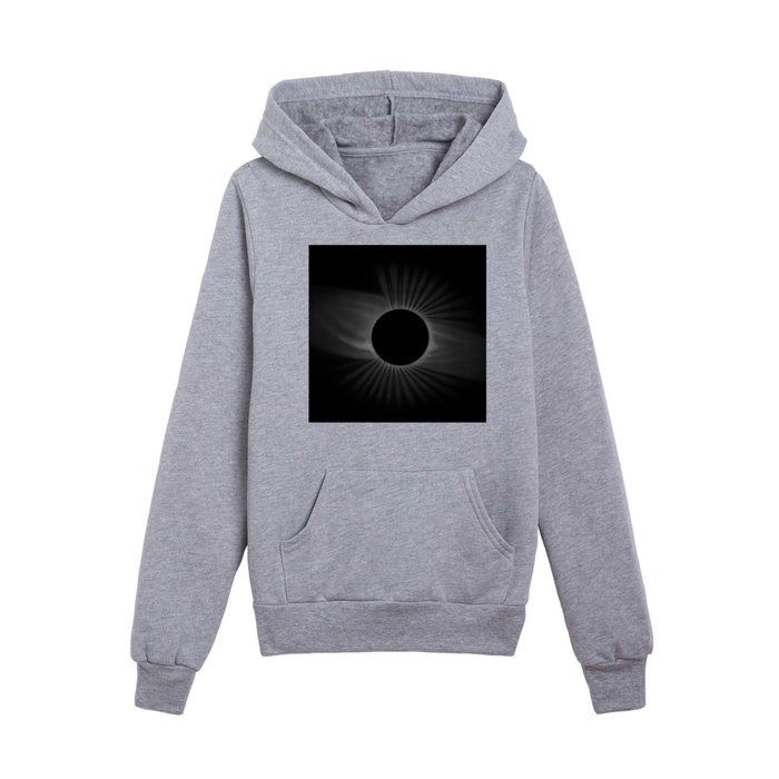 Etienne Trouvelot, total eclipse of sun (vintage artistic view) Kids Pullover Hoodie