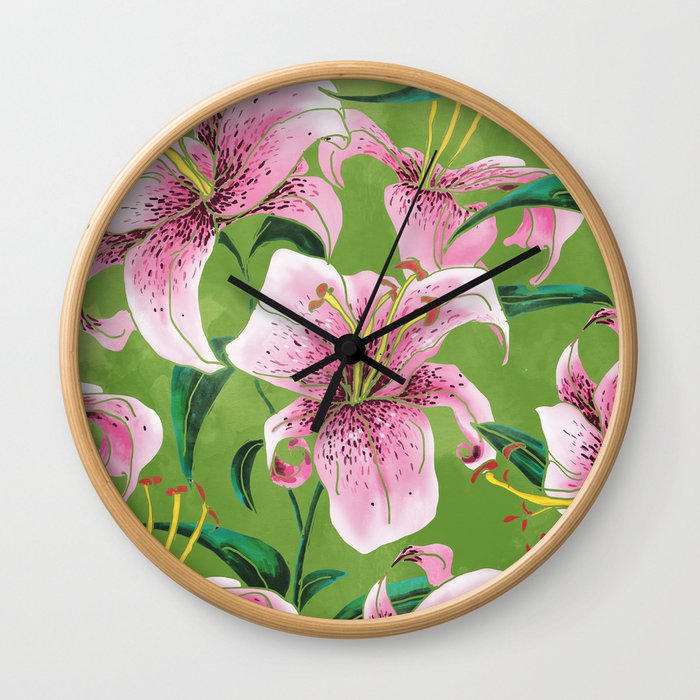 Tiger Lily Wall Clock