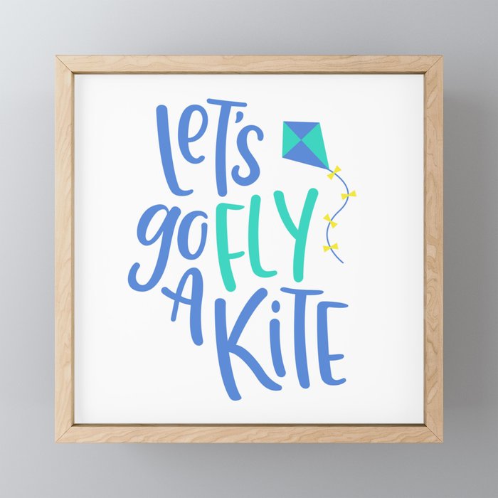 Fly a Kite Framed Mini Art Print
