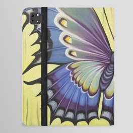  Blue &Yellow Butterfly iPad Folio Case