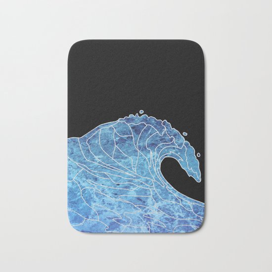Abstract wave Bath Mat