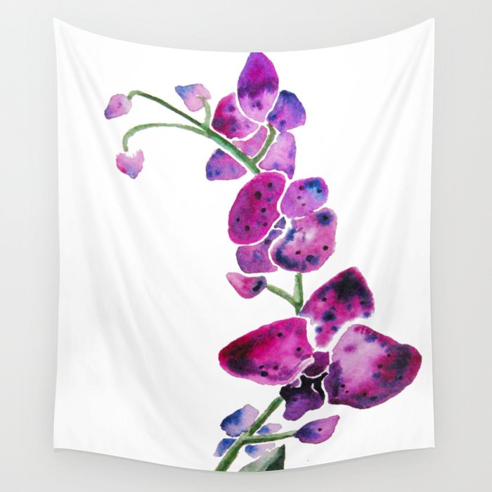 Purple Orchids Wandbehang