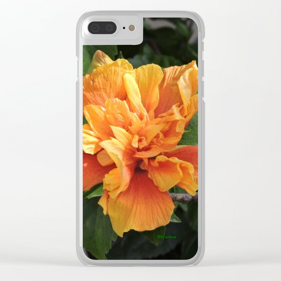 The Golden Double Hibiscus Next Door Clear iPhone Case