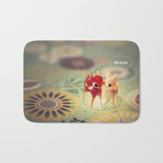 hello my deer Bath Mat