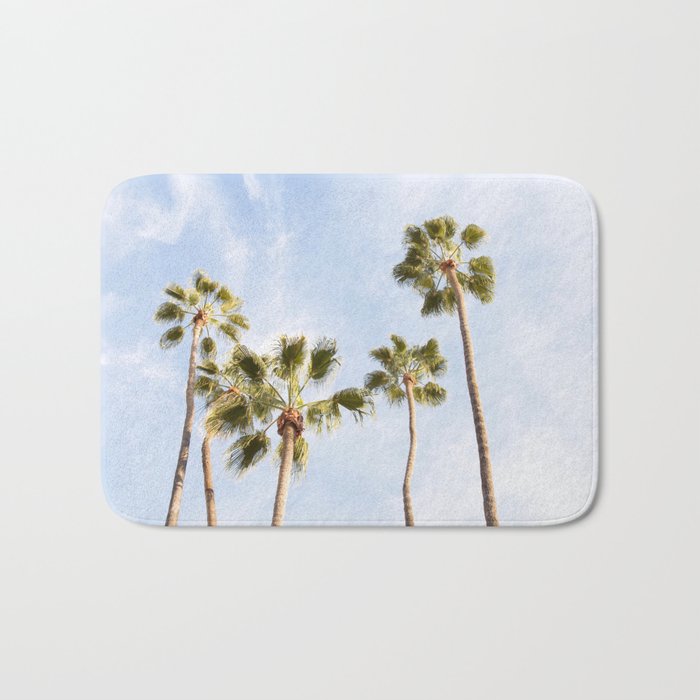 Palm Trees Blue Skies Bath Mat