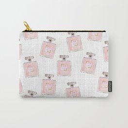 Pink Perfume Carry-All Pouch | Pinkwatercolor, Popular, Pinkperfume, Pink, Simple, Watercolor, Fashion, Bathroom, Bedroom, Makeup 
