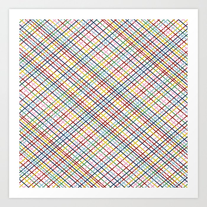 Rainbow Weave 45 Art Print