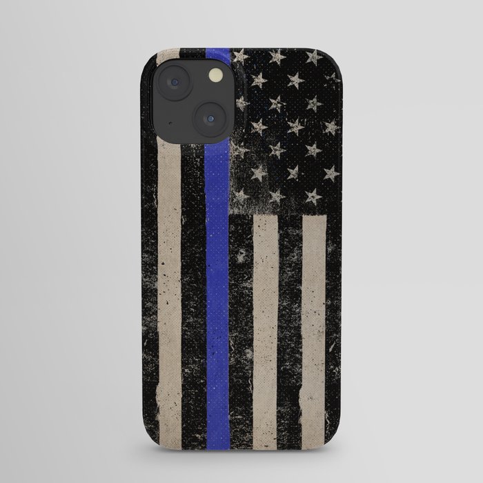 Thin Blue Line Police Flag First Responder USA Hero iPhone Case