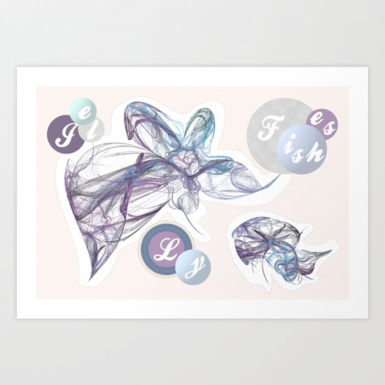 Jellyfishes Art Print