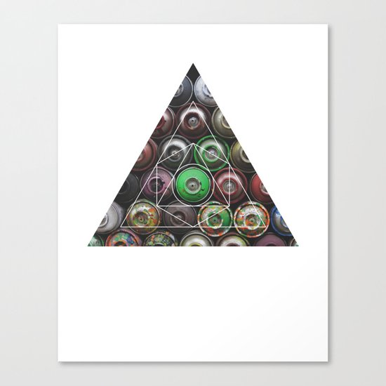 Graffiti Spray Cans - Geometric Photography Canvas Print