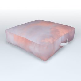 Pink Dreamy Clouds version 1 Outdoor Floor Cushion