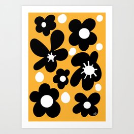 Funky Flowers Art Print