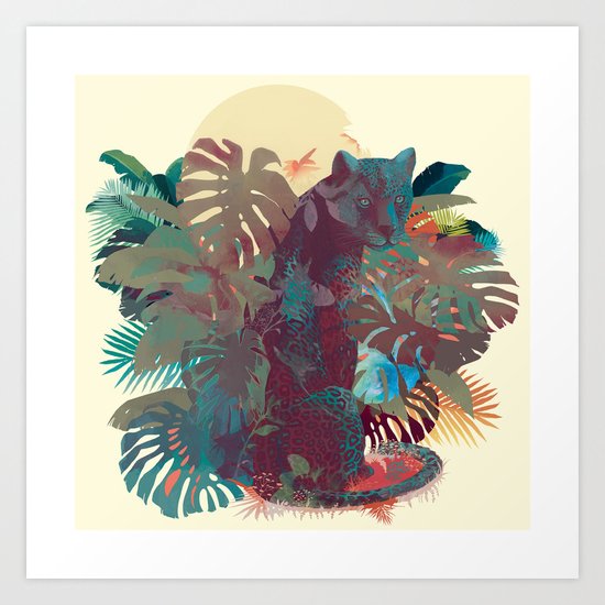 Panther Square Art Print