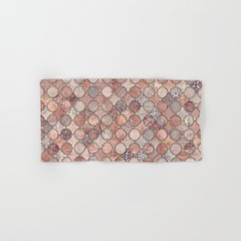 Shabby Chic Moroccan Tiles Faded Bohemian Luxury From The Sultans Palace In Pastel Blush Peach Pink Hand & Bath Towel | Shabbychic, Luxury, Graphicdesign, Elegant, Retro, Exotic, Marble, Pattern, Vintage, Surface 