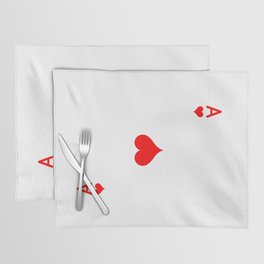 Playing cards suit. symbol hearts.  Placemat