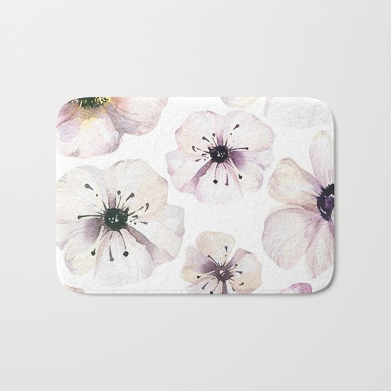 Moon flowers Bath Mat